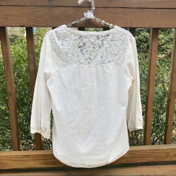 Lucky Brand Light Weight Cotton Boho Blouse - Picture 4 of 6
